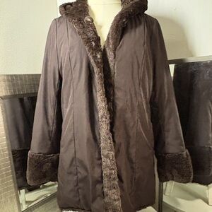 COPY - Dennis by Dennis Baso warm faux fur winter coat Large